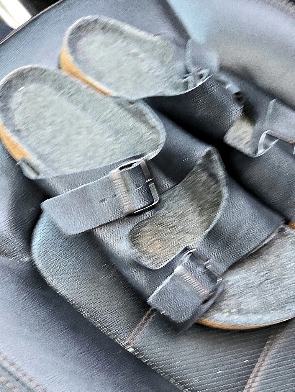 Rieker  Black Buckle Sandals